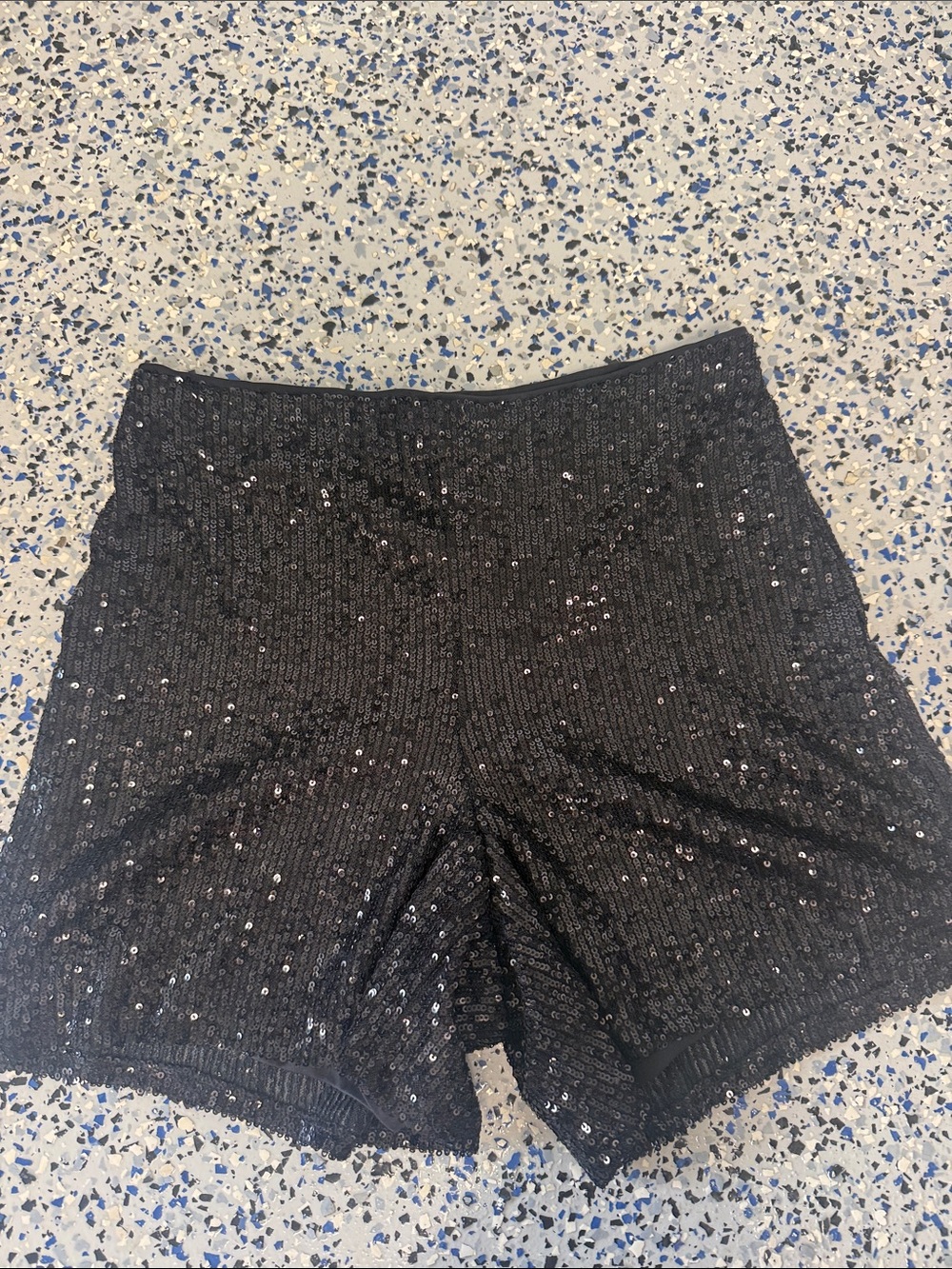 Express Black Sequin High-Waist Women's Shorts